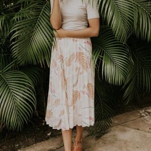 NWT Roolee Pleated Floral Skirt